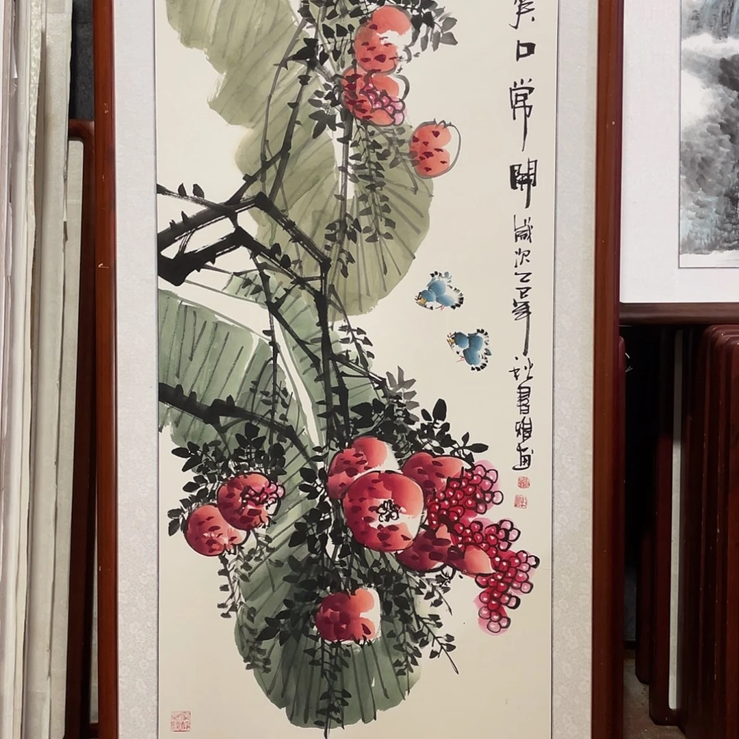 国画带框尺寸63*123厘米