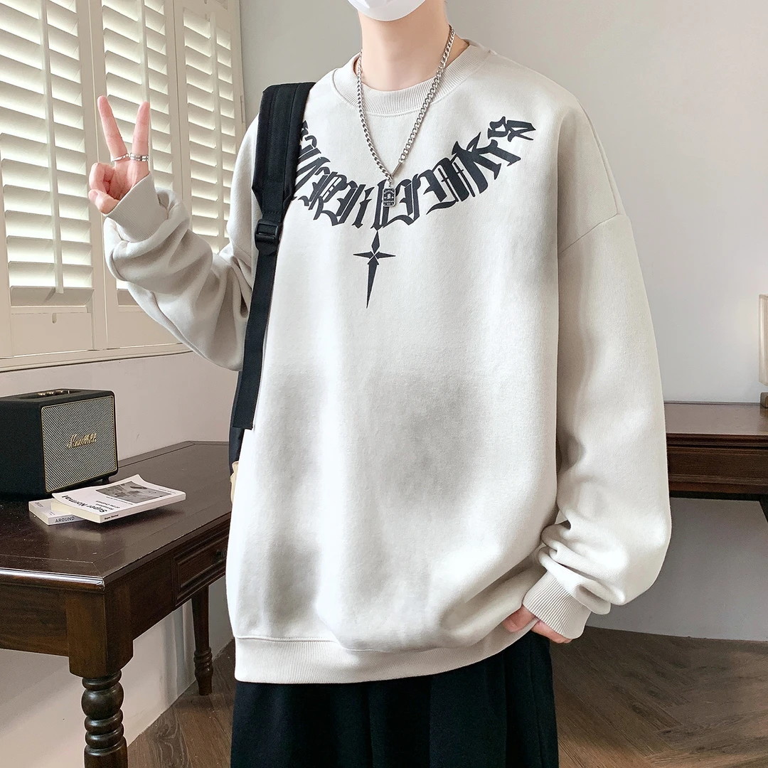 春秋季新款长袖卫衣男生初中高中学生青少年大童宽松休闲上衣服男