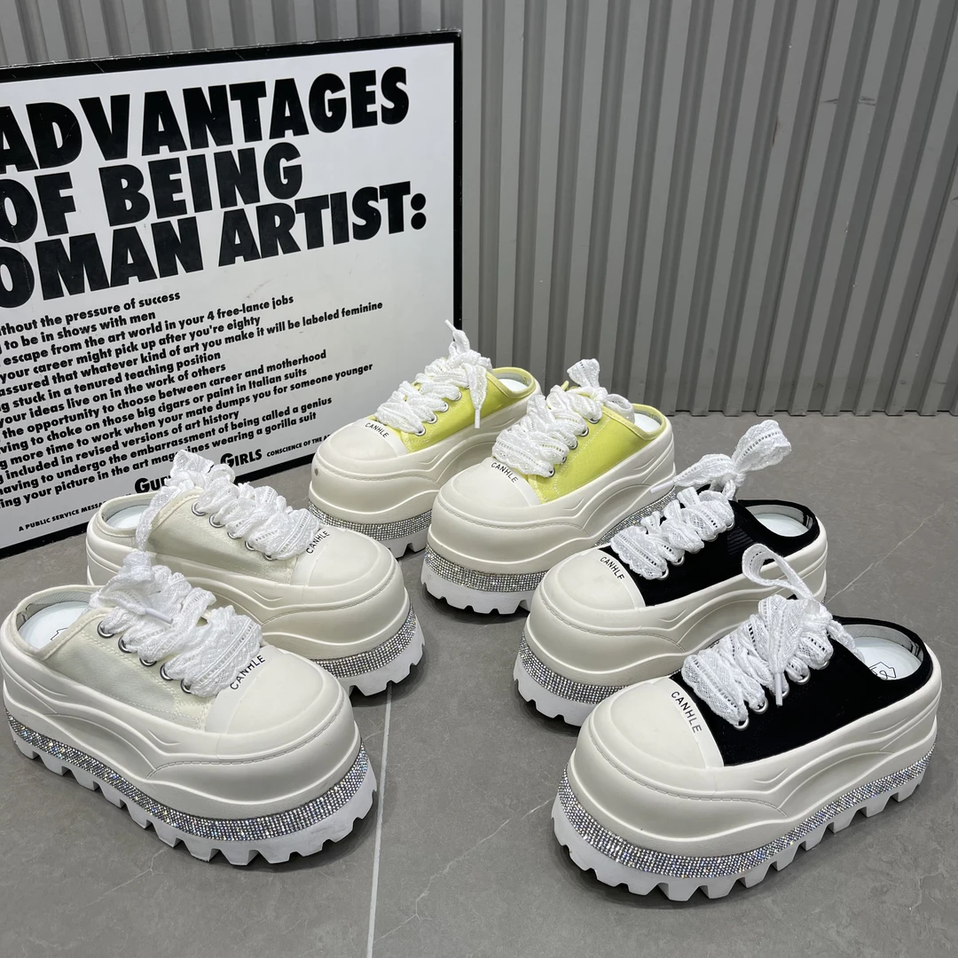 厚底9.5厘米增高纯色高跟日常包头包头拖厚底小众凉拖百搭