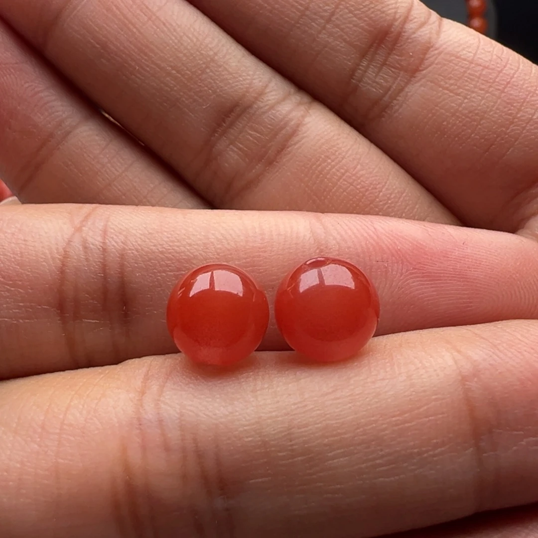南红玛瑙未镶嵌圆珠8.5