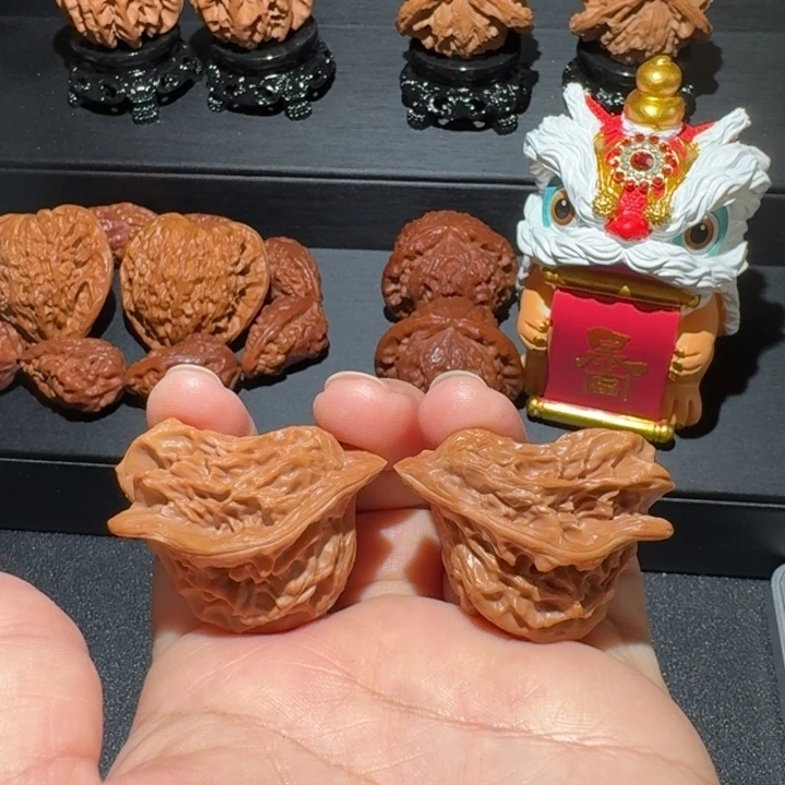 文玩核桃吊坠盘山小鸟