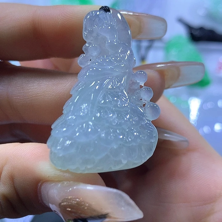 颈饰未镶嵌翡翠天然翡翠A货吊坠