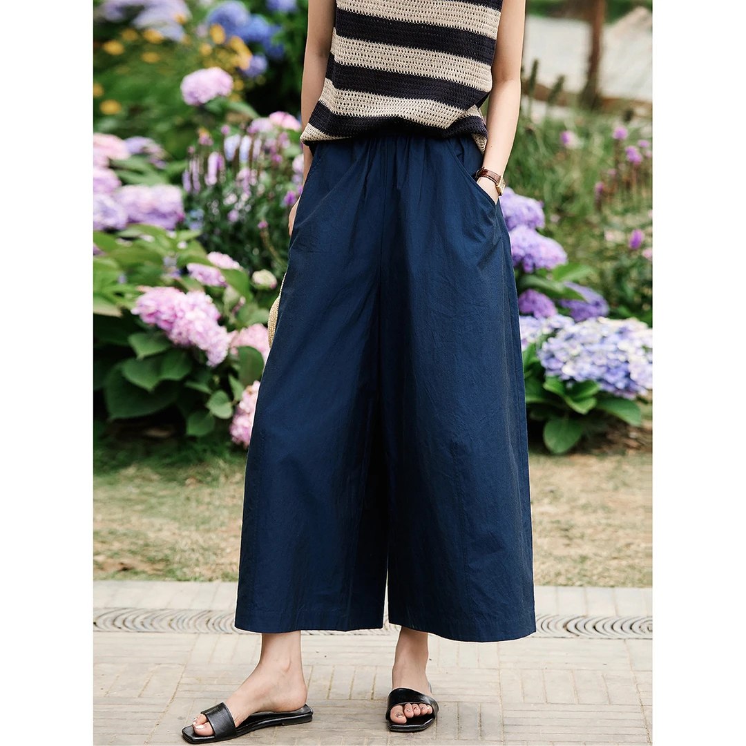 『流光双色』100支匹马棉宽松时尚气质佰搭显瘦休闲七分KZL862443MG