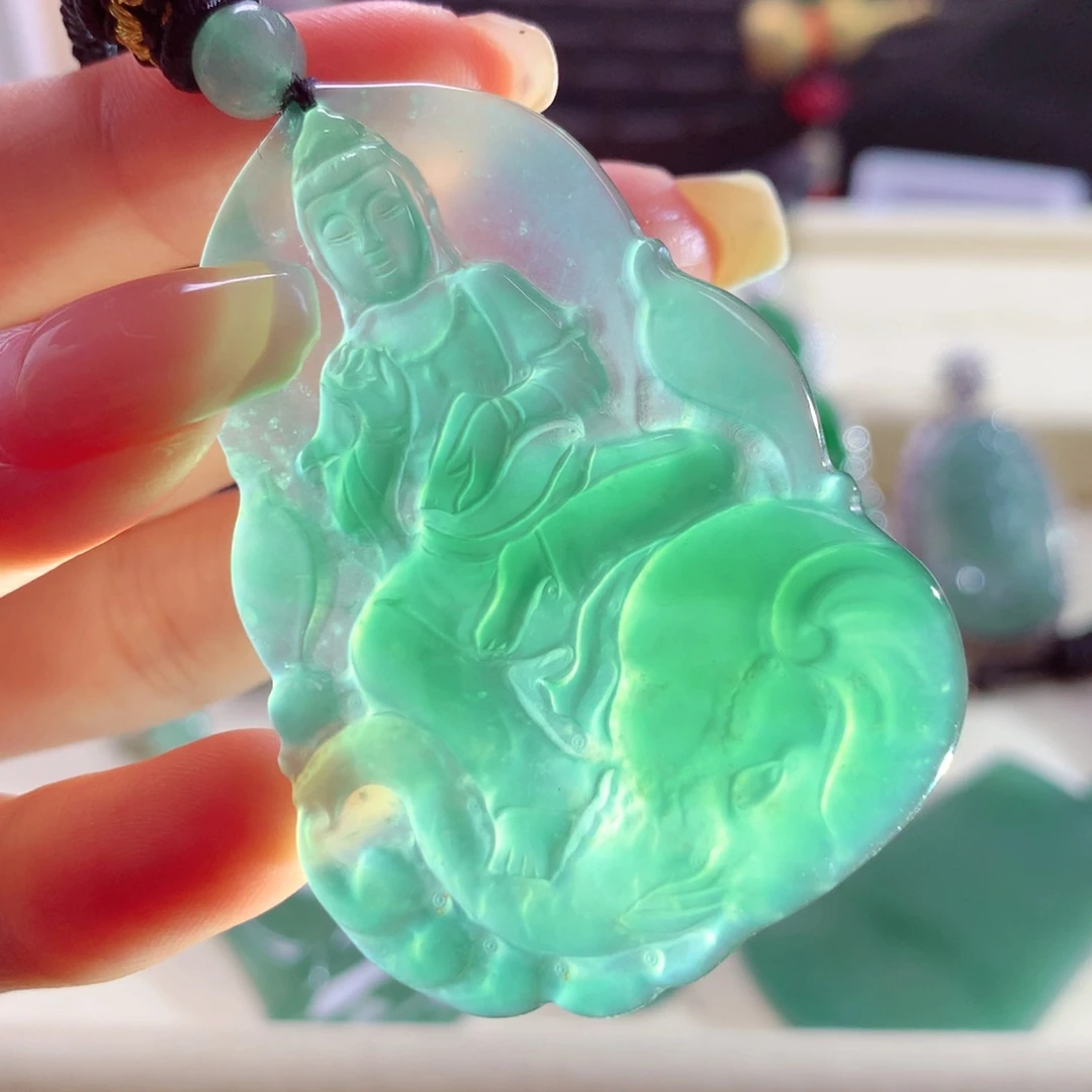 翡翠未镶嵌颈饰天然