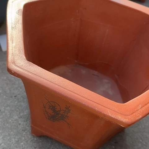 紫砂宜兴紫砂42红清雅六方