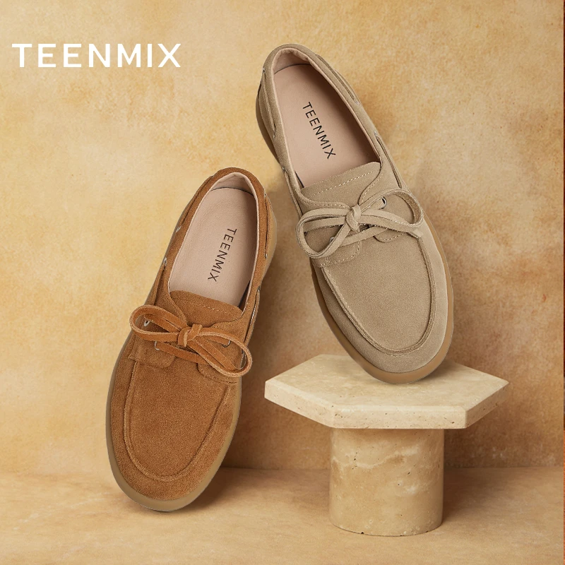 【欧若风】天美意新款商场同款乐福鞋百搭日常女舒适满帮鞋BK491AM5