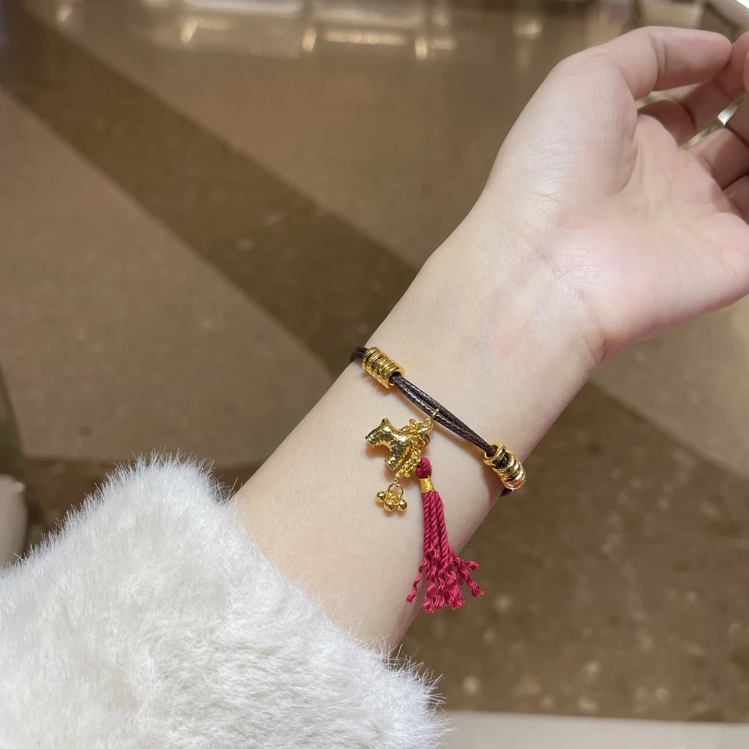 足银手链 马上有钱手链简约气质时尚