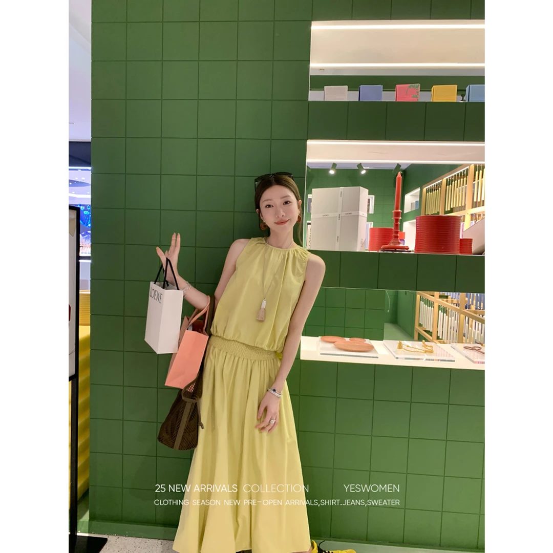 YESWOMEN晨露花苞·廓形感背心半裙组凉爽莱赛尔棉混纺XY6354B3542