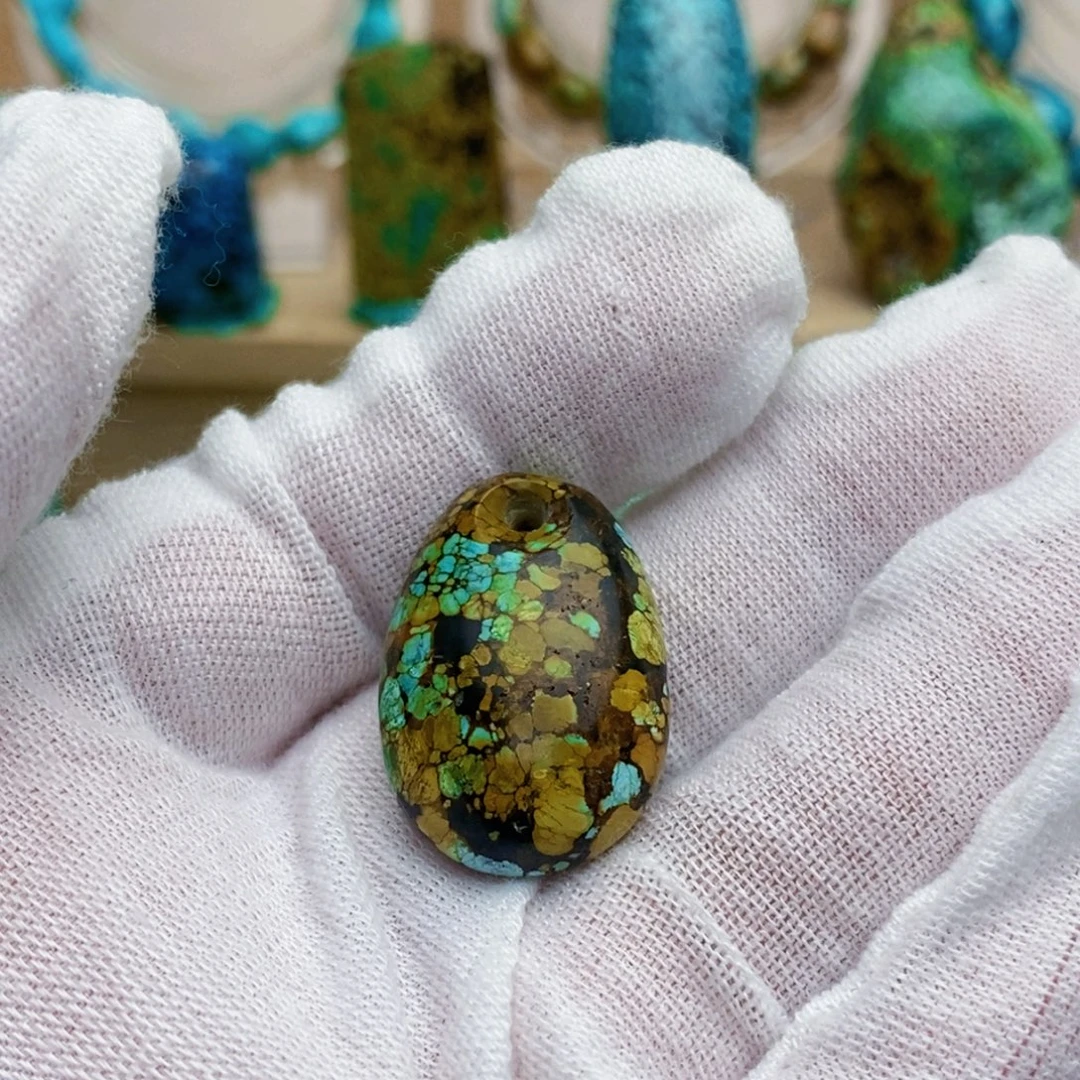 定制绿松石未镶嵌吊坠