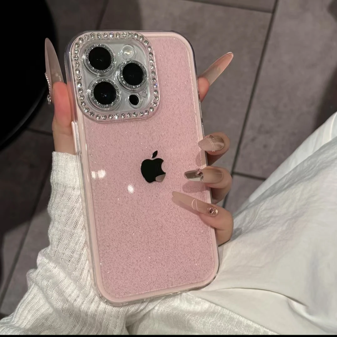 新款高颜值细闪全包镜头适用iPhone16手机壳14苹果15promax高级13