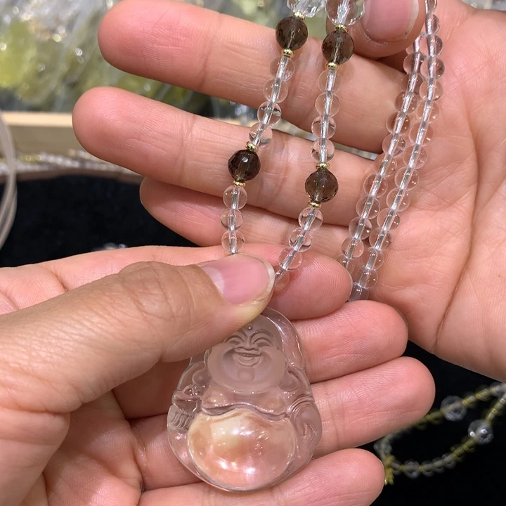 水晶颈饰未镶嵌7***着天然