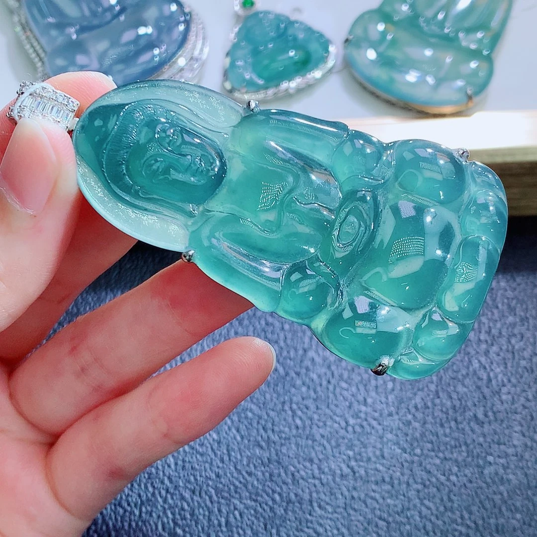 颈饰银S925镶嵌翡翠翡翠