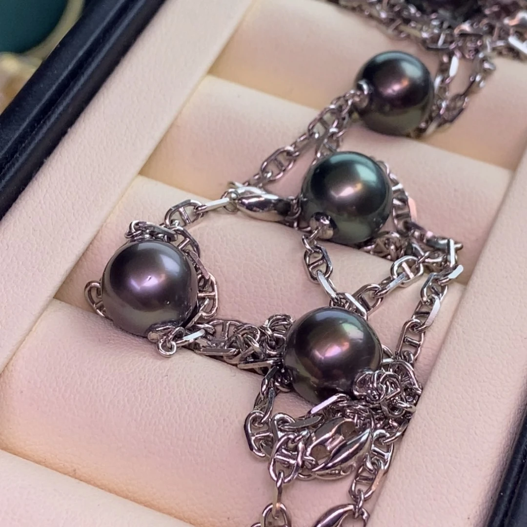 颈饰银S925镶嵌海水珍珠慧*在