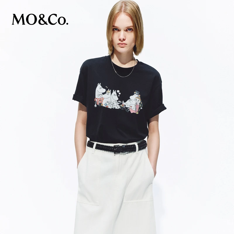【姆明系列】MOCO短袖T恤2026夏新品阿苏特染长绒棉MBF2TEE045