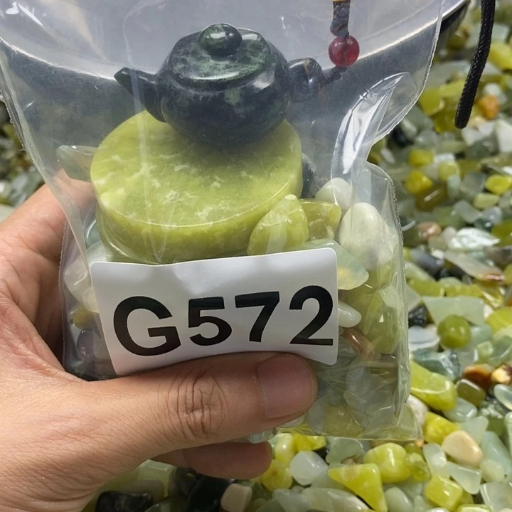 蛇纹石玉未镶嵌鱼缸石