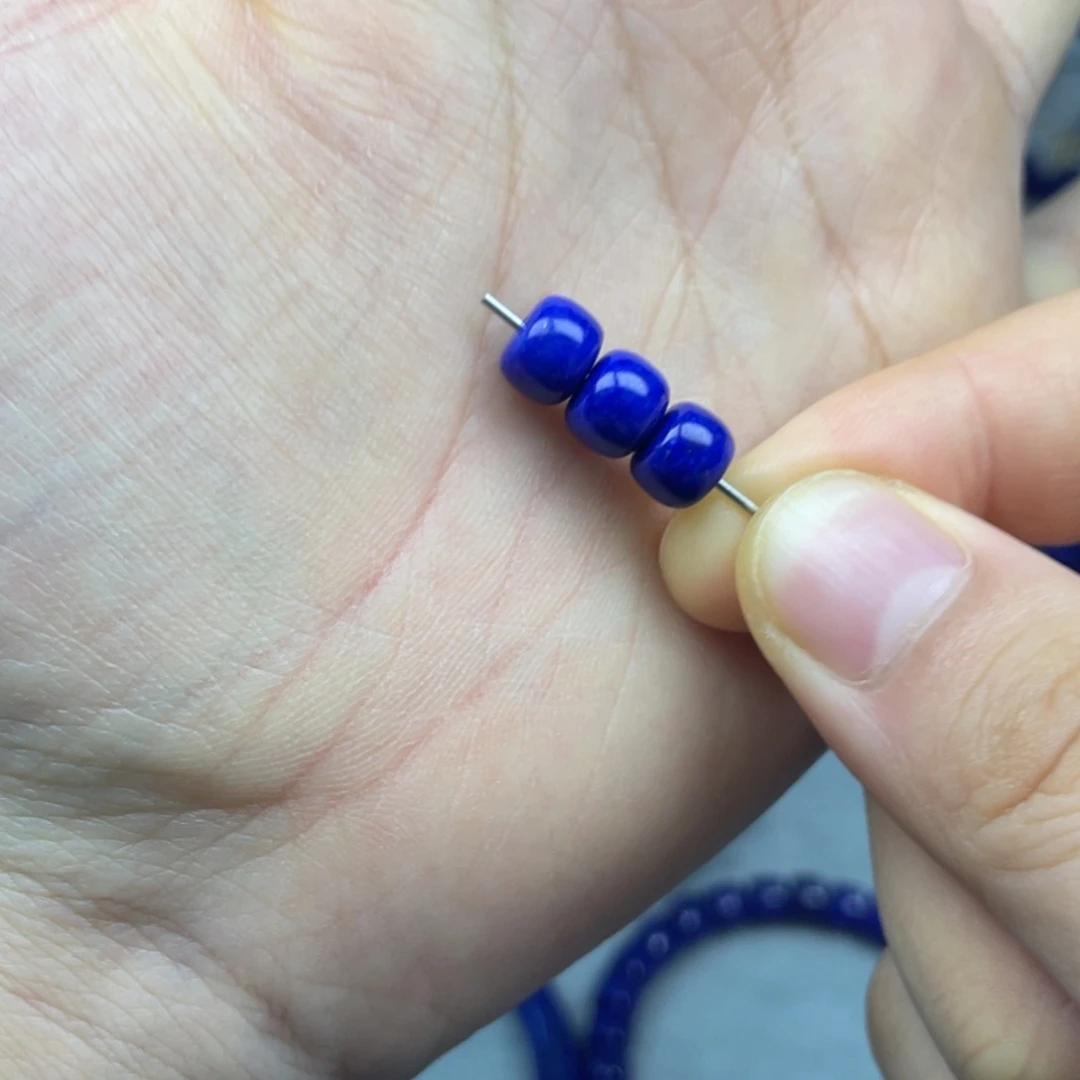 优***优青金石未镶嵌单珠7+