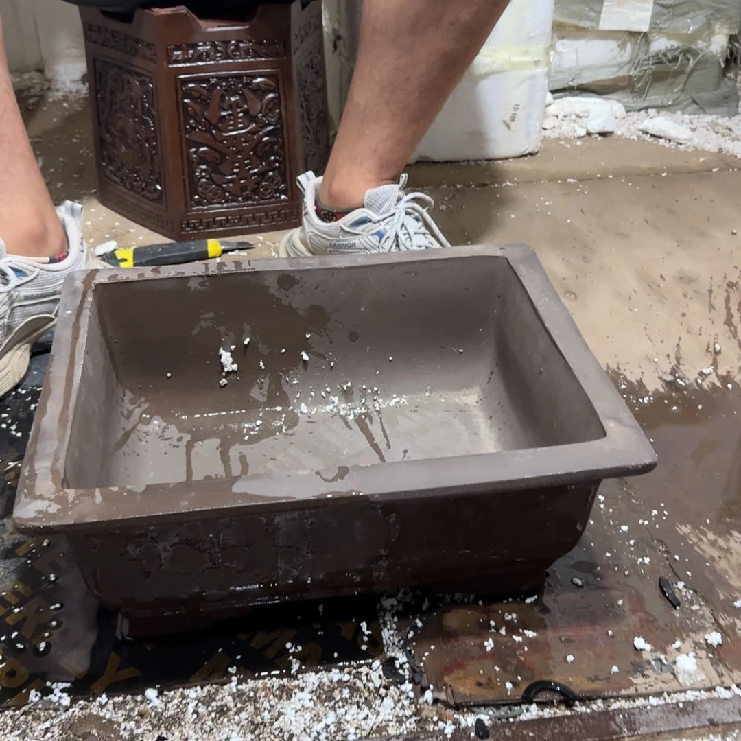 紫砂花盆口径32 24高度12