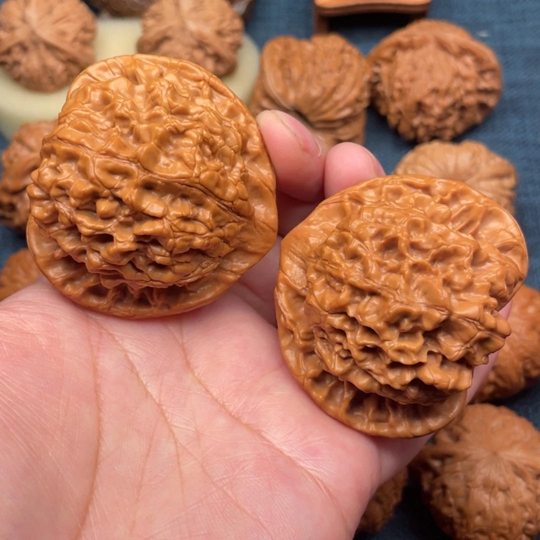 把件文玩核桃52毕业麒麟纹官帽全品