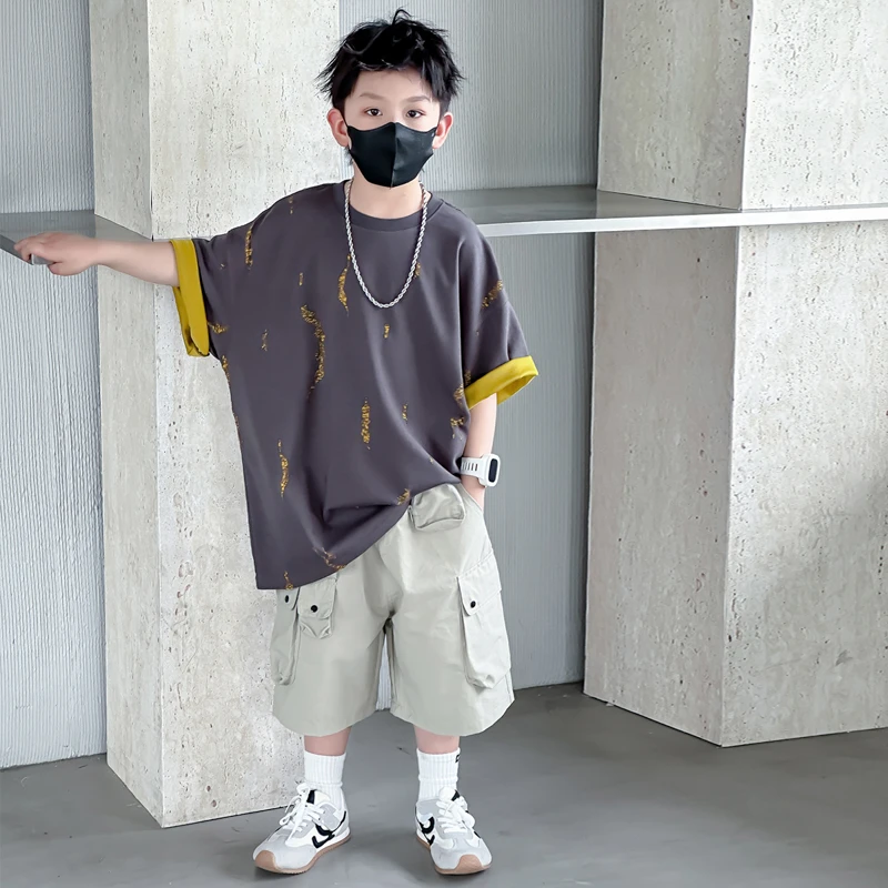 【2025夏款上新】男童短袖儿童洋气宽松夏季薄款T恤中大童夏装半袖