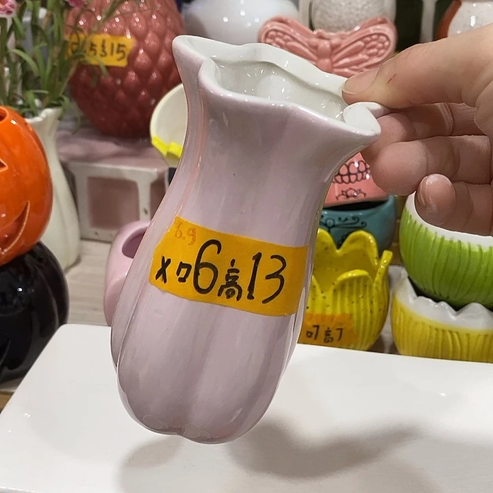 陶盆有孔 瑕疵针孔漏釉介意勿拍外口6 外高13