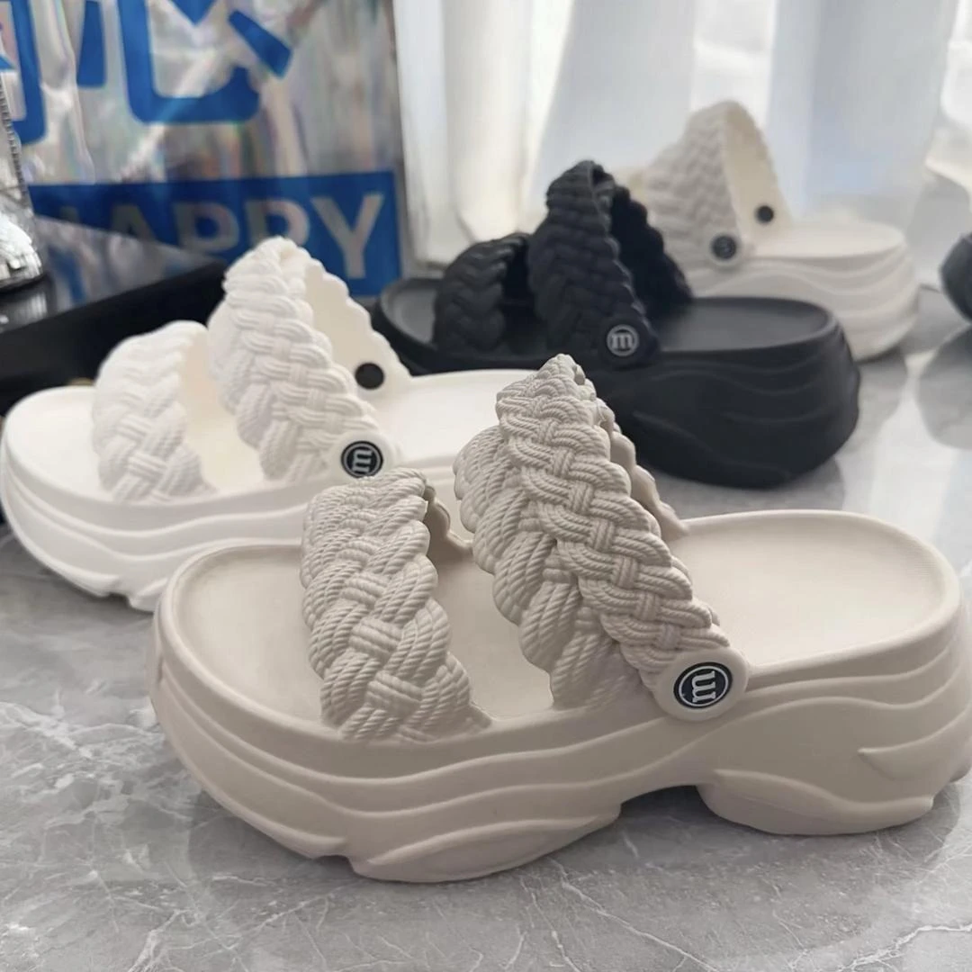 808麻花厚底EVA6厘米凉鞋百搭小众鞋子女士鞋子百搭鞋子zk