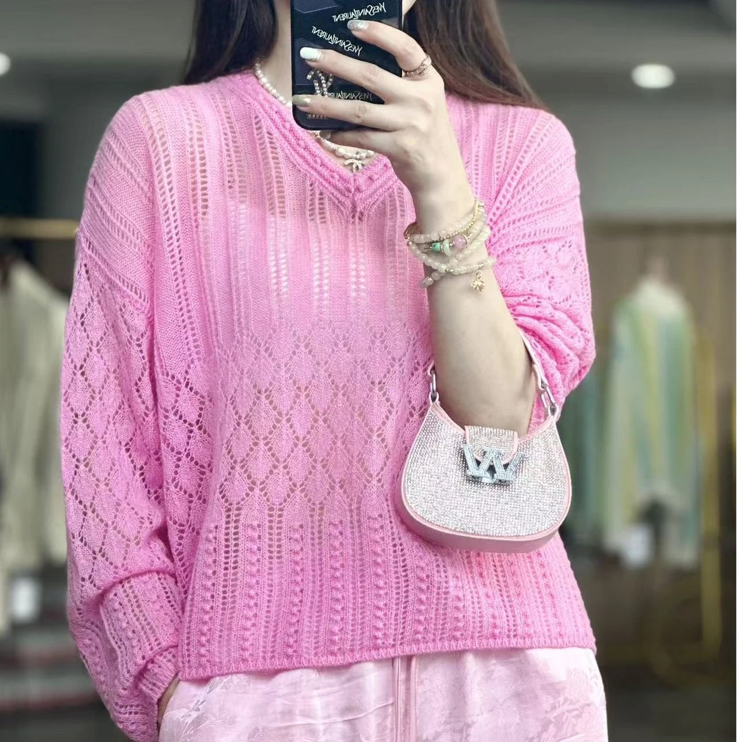 【集合GP2号2.17日】【潮墨羊绒】潮牌山羊绒100%女款针织上衣