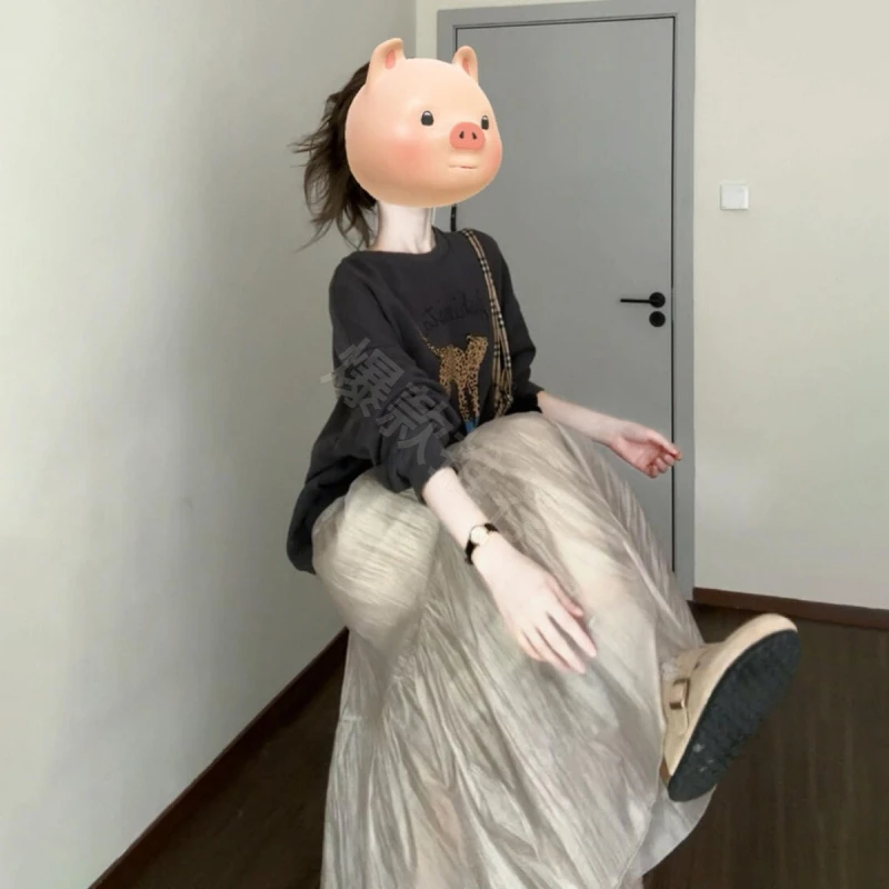 法式慵懒松弛感穿搭连衣裙子女装早秋季2025新款卫衣珠光长裙套装