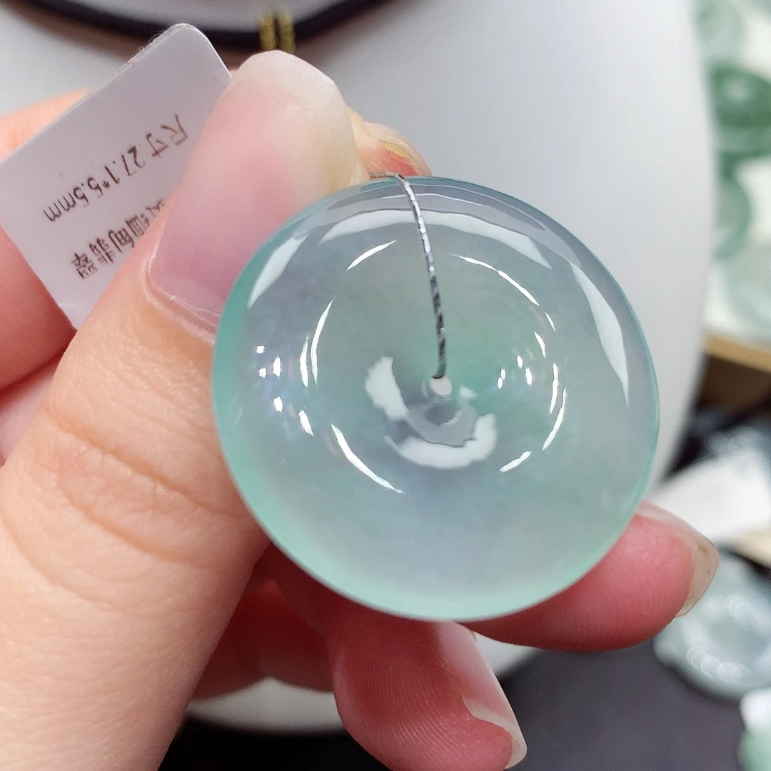 颈饰未镶嵌翡翠编号68，27.1/5.5