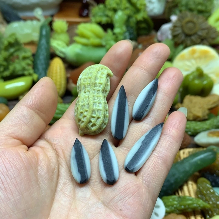 未镶嵌蛇纹石玉手把菜***菜