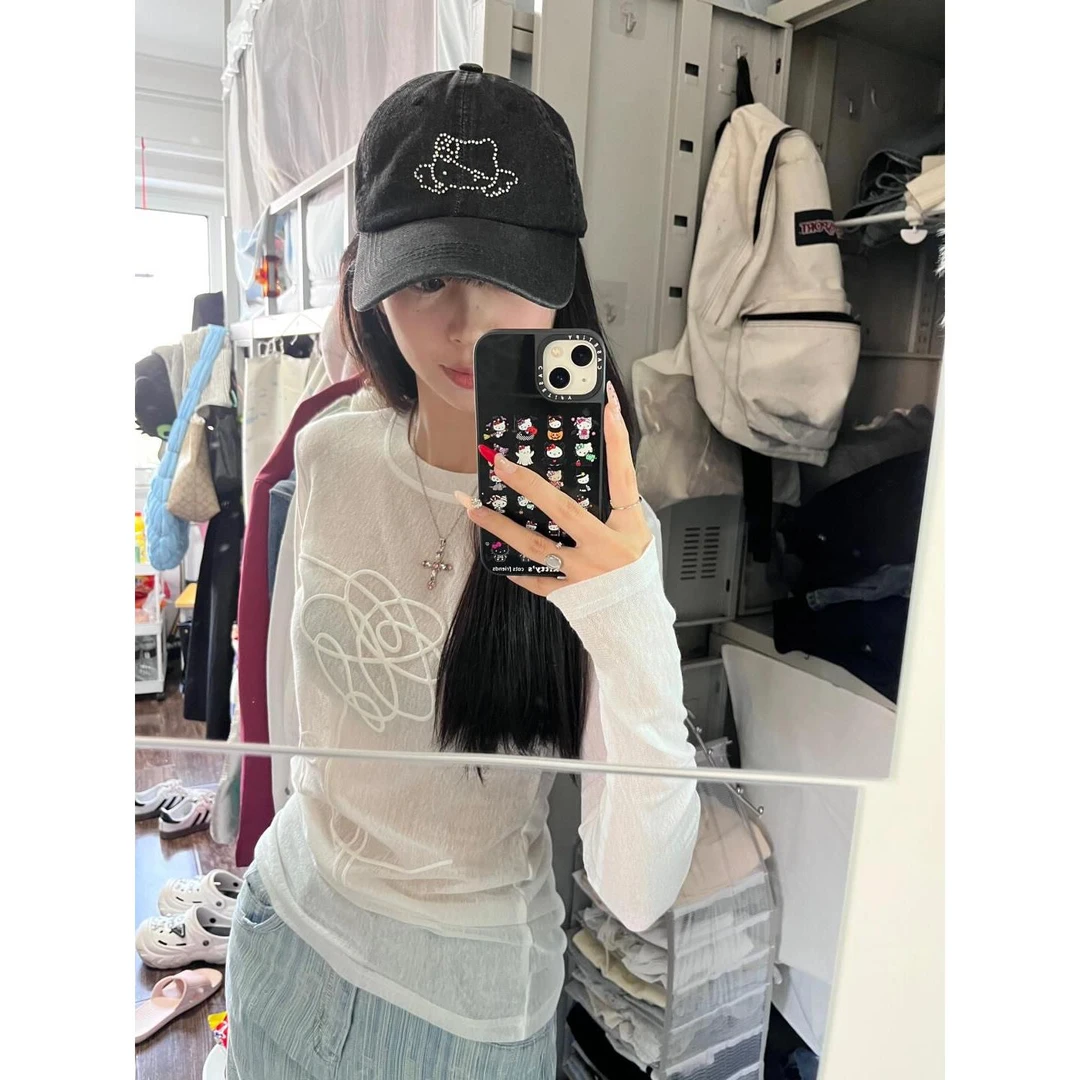 白色薄款防晒罩衫显瘦内搭长袖t恤修身高品质感夏季上衣女微透休