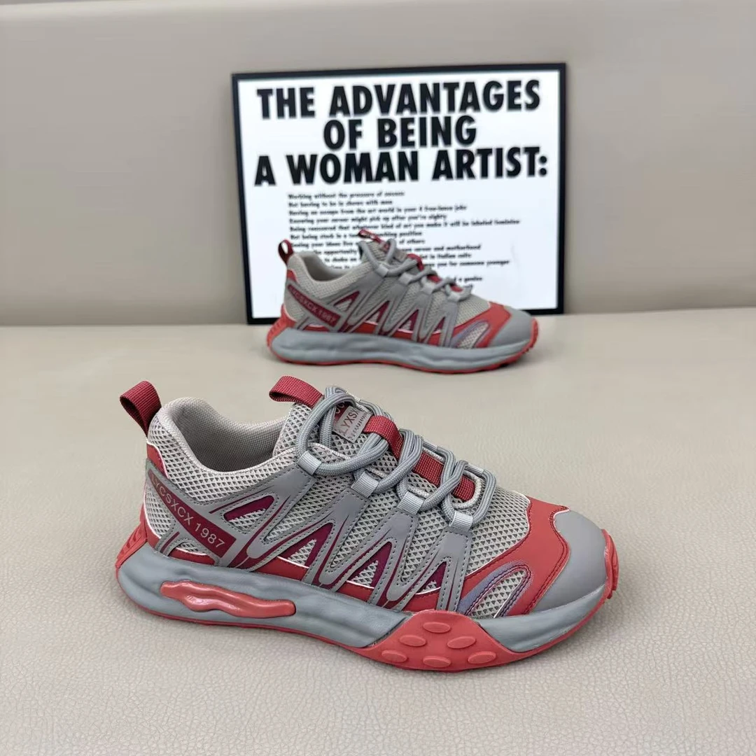 男鞋2025夏季新款网面透气轻底老爹鞋时尚潮流帅气舒适运动休闲鞋