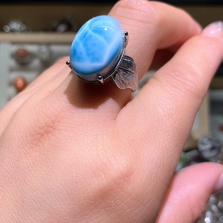 水晶戒指银S925镶嵌北**飞水晶