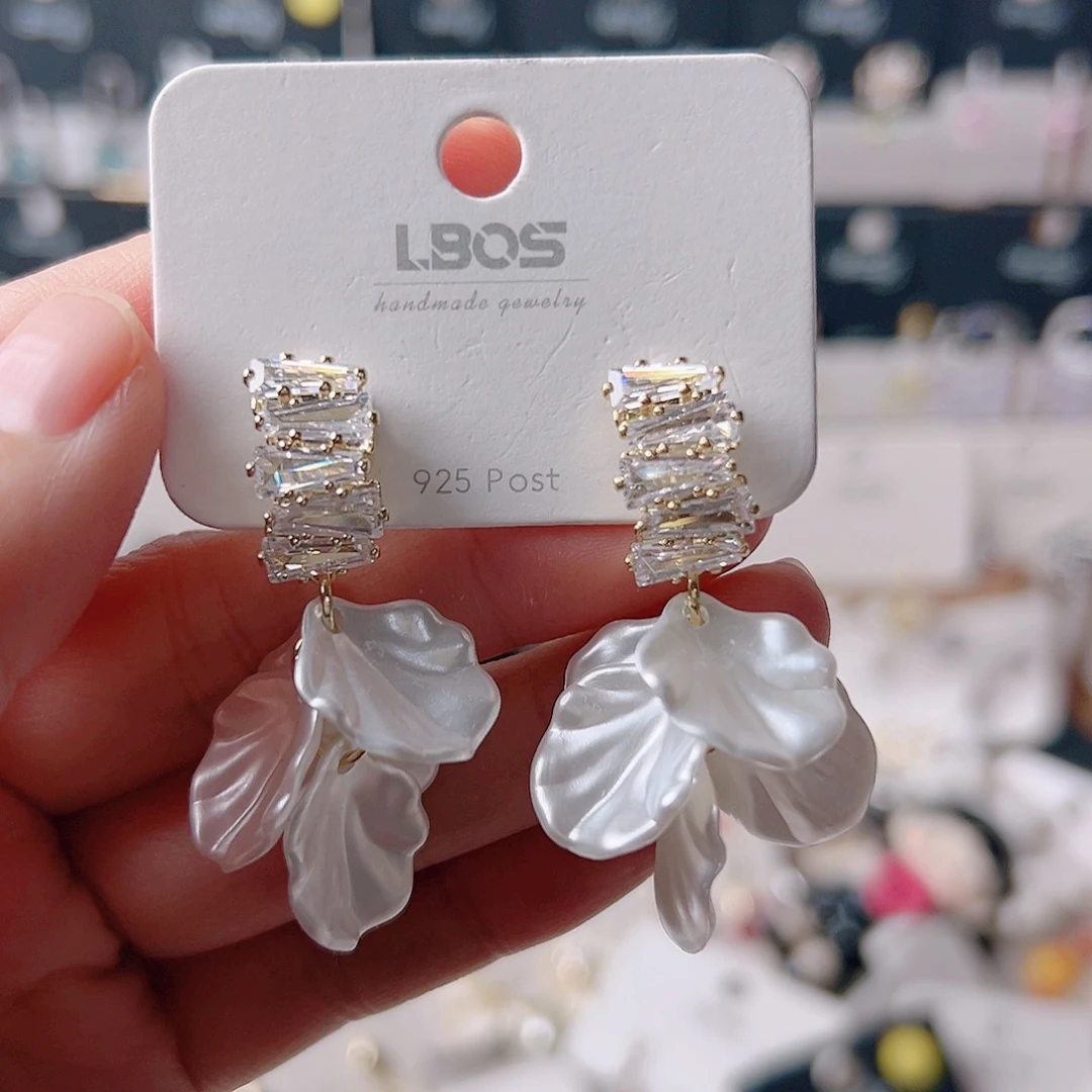 琉璃纯铜合金耳环的