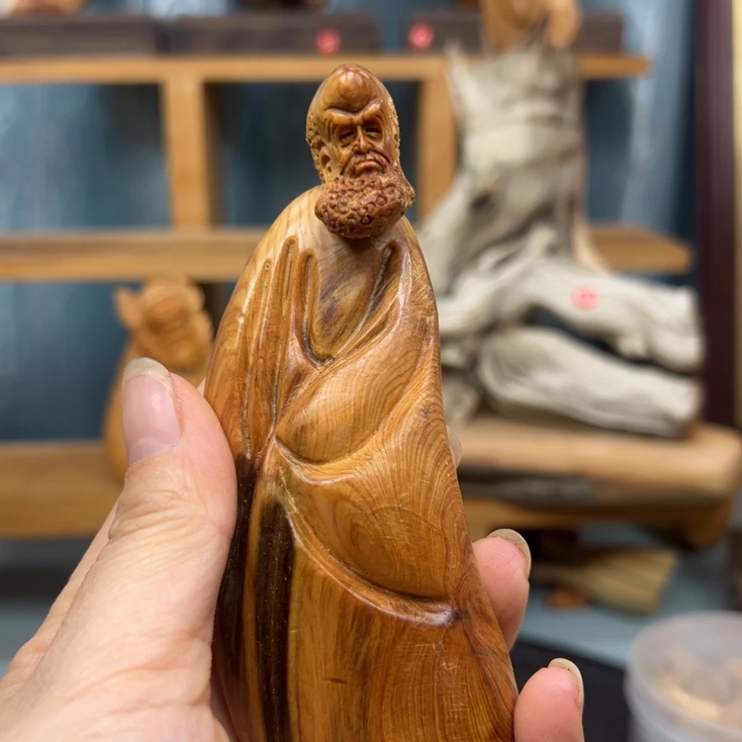 木崖柏木摆件手把件