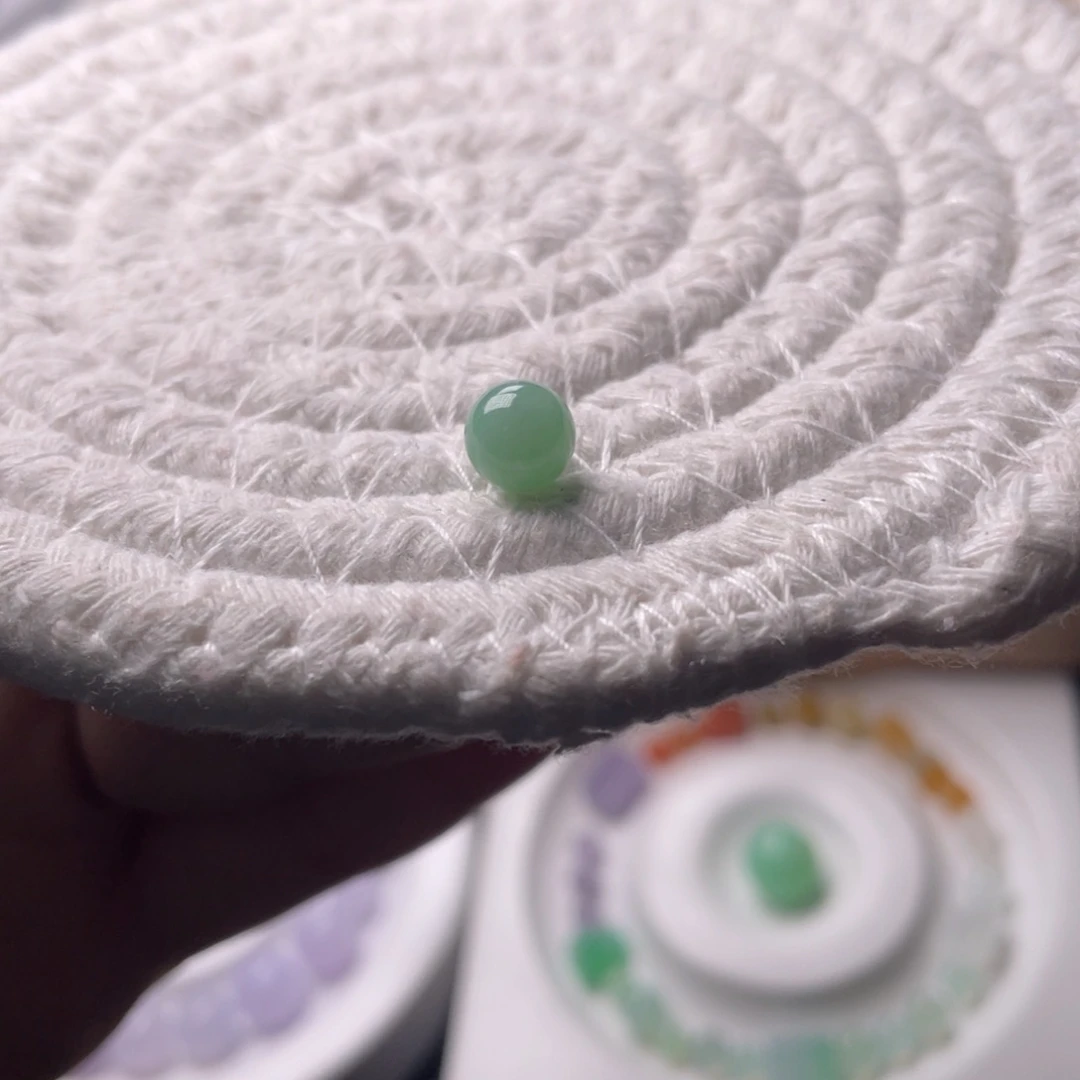 未镶嵌手链翡翠卡6.7绿珠