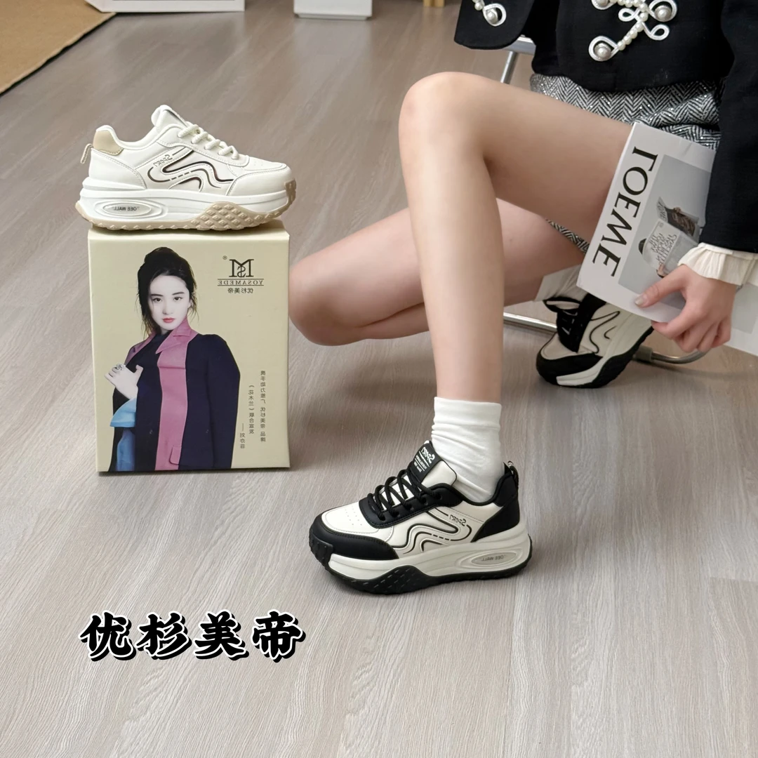 2025秋季新款休闲鞋女时尚百搭增高防滑运动百搭鞋888