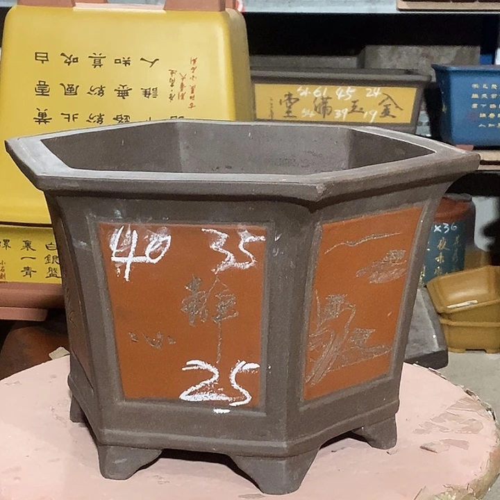 宜兴紫砂花盆包邮