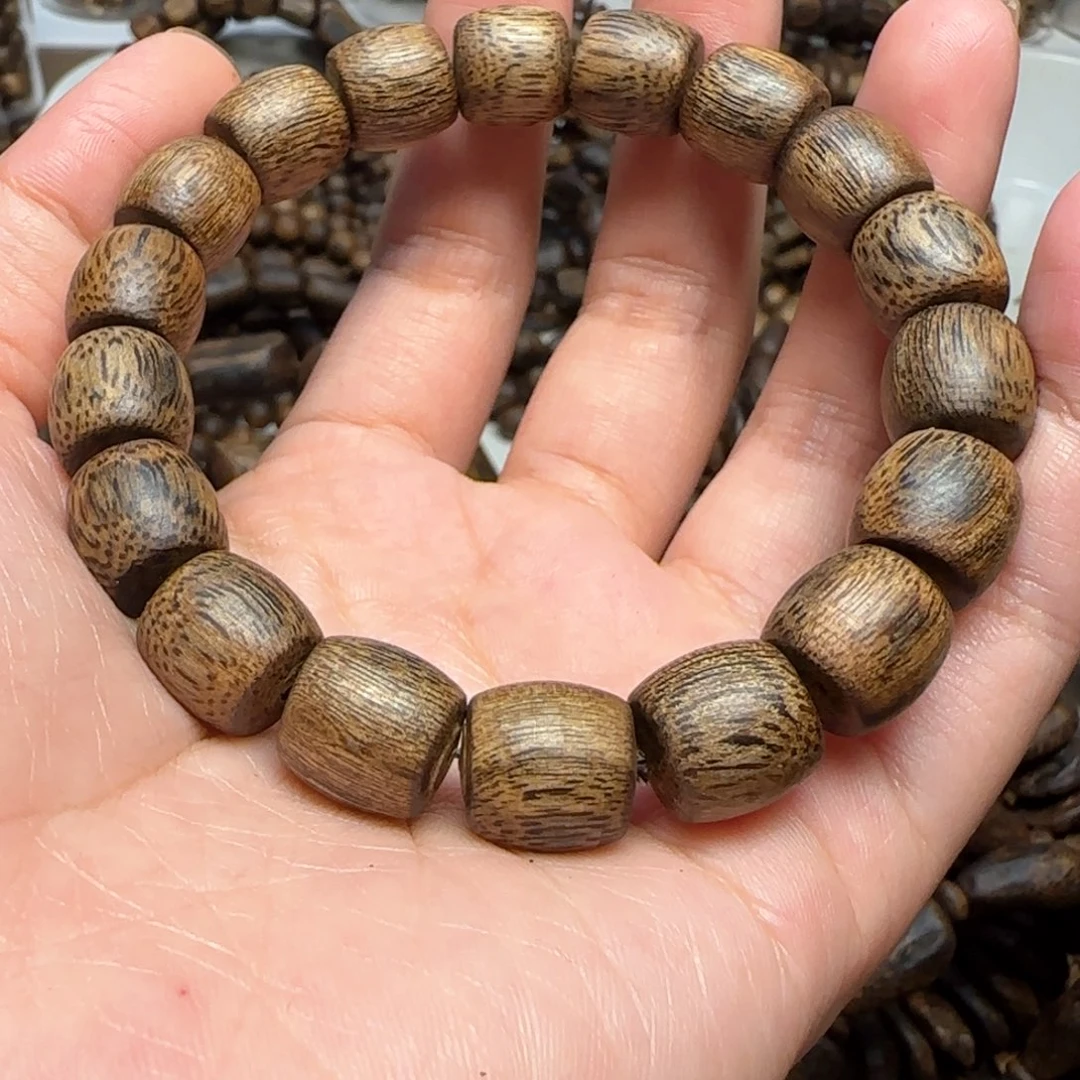 手串沉香单圈鼓珠1.1规格11.8克绿奇