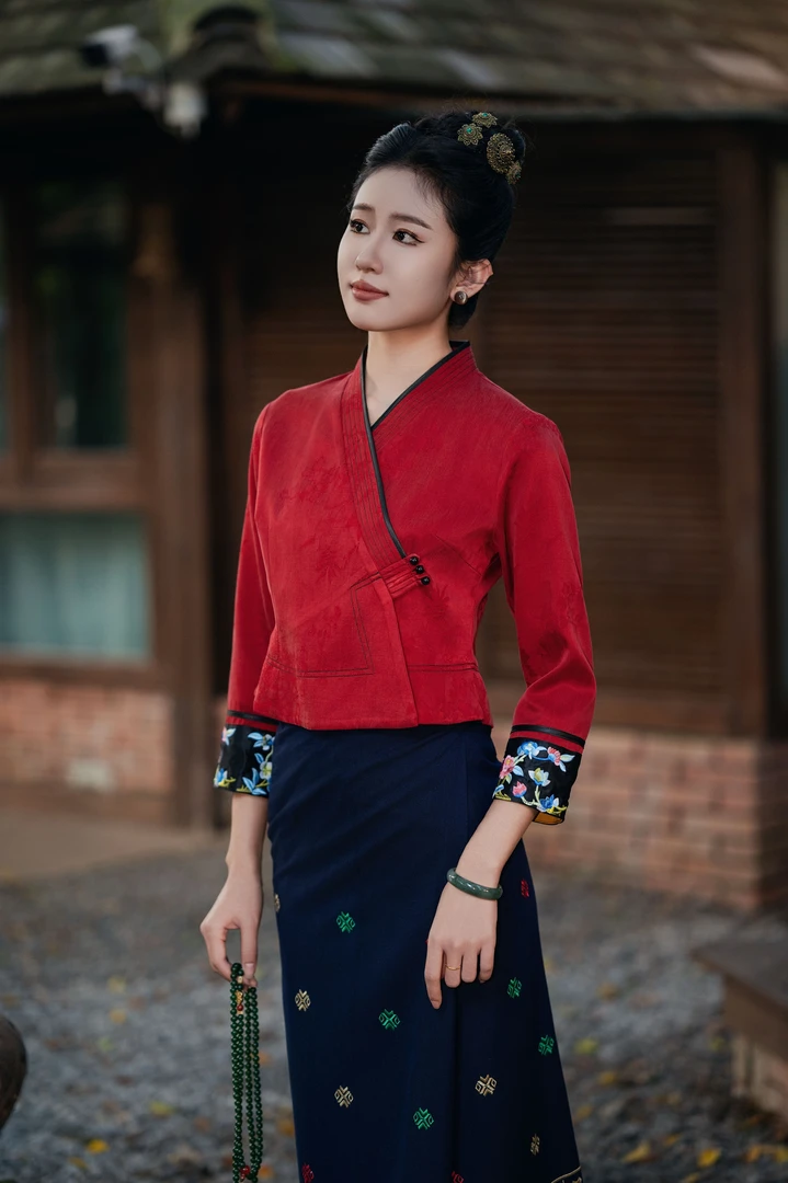 玉家人曼迈龙套装百搭时尚网红复古文艺中国风民族风中式