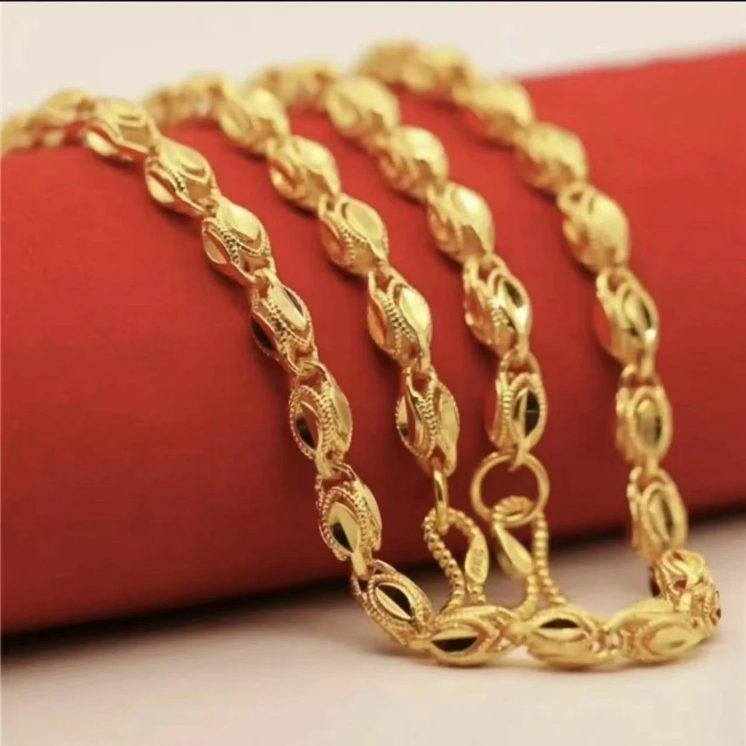 合金项链 【凤眼项链】男士男款时尚女士金色空心素款经典精美好看