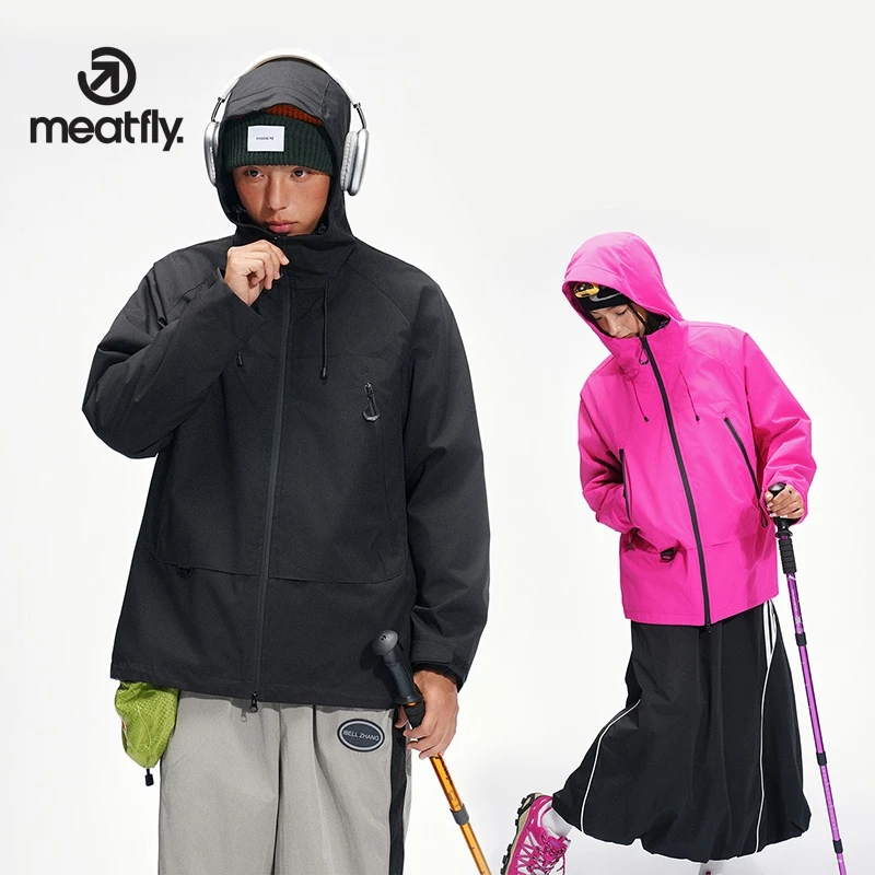 MEATFLY男女同款防风防水冲锋衣骑行登山户外风壳冲锋衣