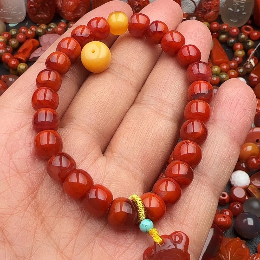 南红玛瑙珠子未镶嵌王*侨