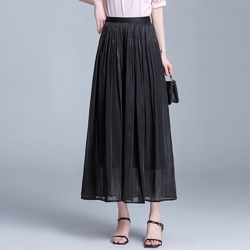 哥弟阿玛施正品流光纱裙裤女夏季高腰修身遮肉显瘦时尚A字半身裙