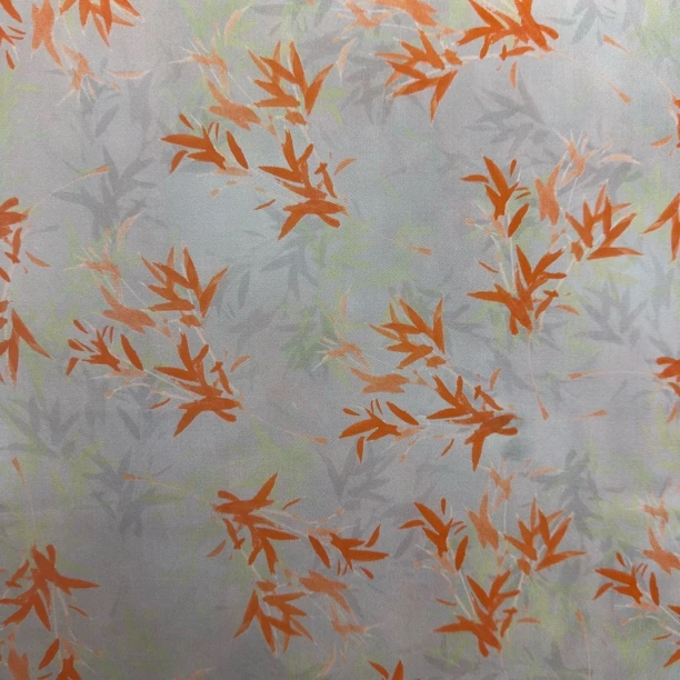 金小兔荣誉出品高密丝光棉贡缎爱马橙竹叶面料