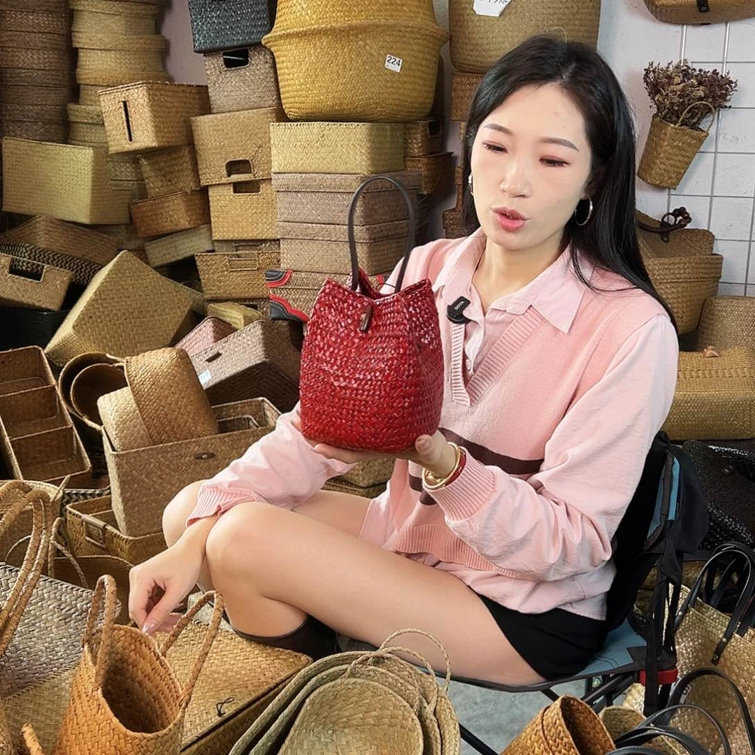 编织带草编包/草编收纳盒微瑕疵