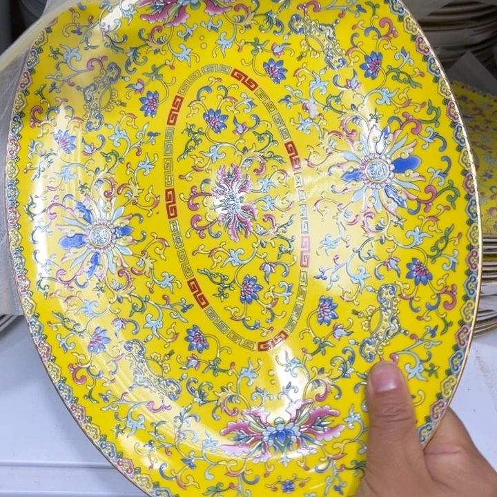 瓷片帝王黄鱼盘一个