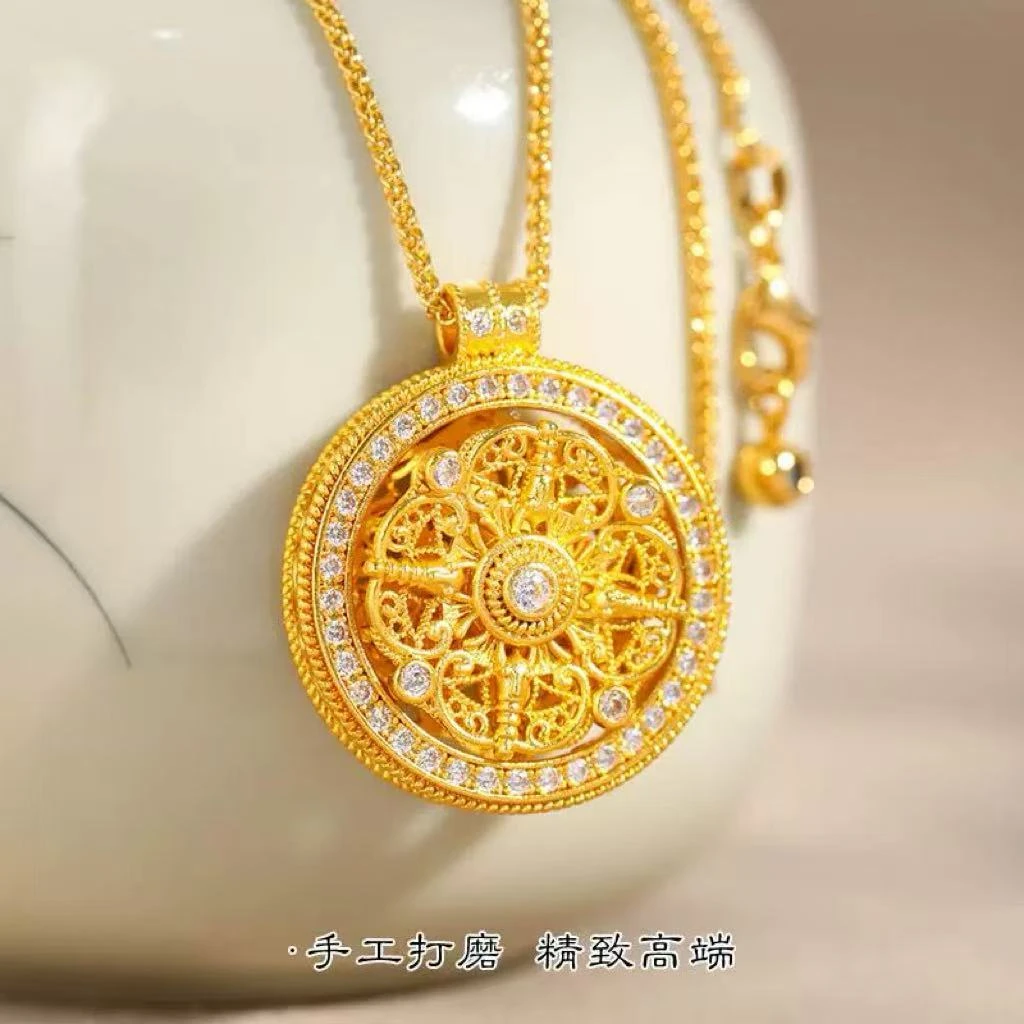 【抖音好货】 精工新款百搭【时来运转】罗盘项链