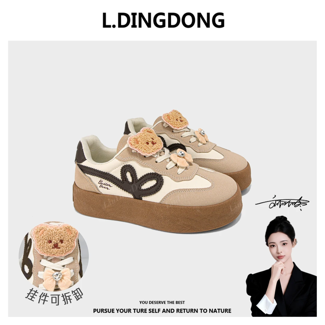 【刘叮咚女鞋】厚底德训鞋女2026新款舒适百搭阿甘时尚休闲鞋