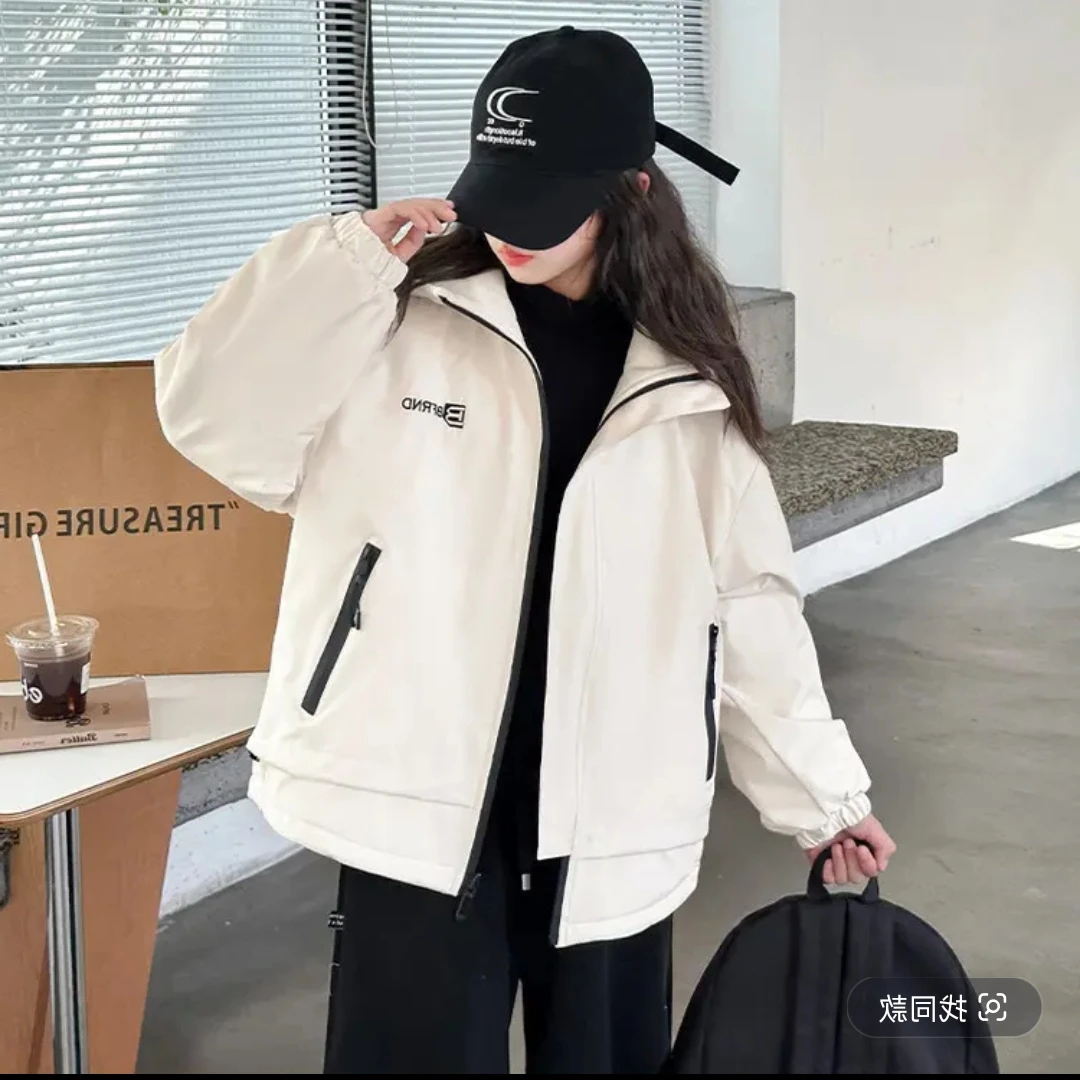 高品质儿童冬季两面穿加绒冲锋衣外套A9