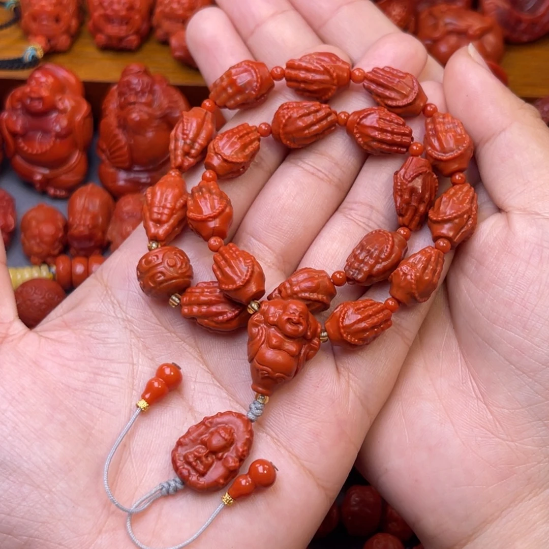 南红玛瑙未镶嵌川料瓦西精品佛手手持11mm尺寸